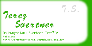 terez svertner business card